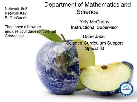 Department of Mathematics and Science