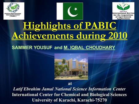 Highlights of PABIC Achievements during 2010