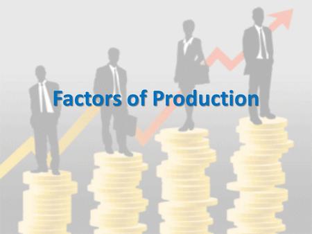 Factors of Production.