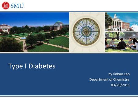 Type I Diabetes by Jinbao Cao Department of Chemistry 03/29/2011.