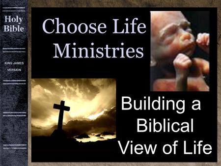 Choose Life Ministries Building a Biblical View of Life.