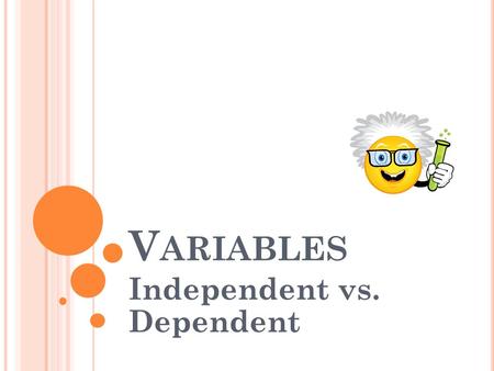 V ARIABLES Independent vs. Dependent 9/8V ARIABLES & H YPOTHESES IQ: Jane did an investigation to see the effect of temperature on the growth of mold.