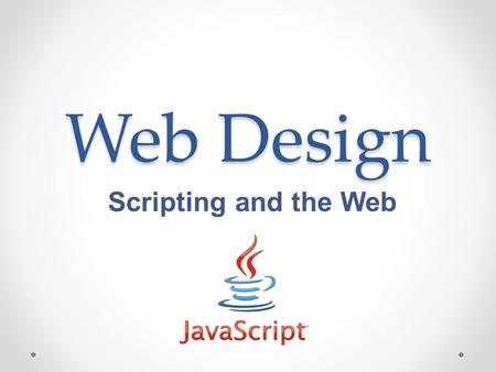 Web Design Scripting and the Web. Books on Scripting.