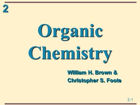 William H. Brown & Christopher S. Foote