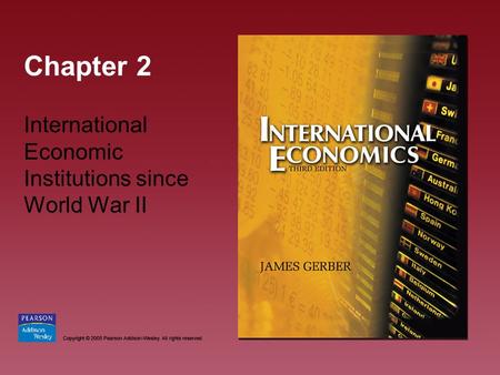 International Economic Institutions since World War II