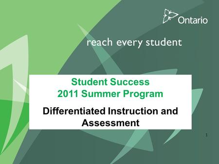 NAME OF YOUR MODULE HERE Differentiated Instruction and Assessment