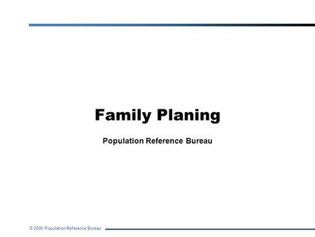 Population Reference Bureau