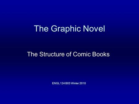 The Structure of Comic Books