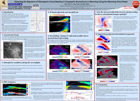 1. Introduction  The effectiveness of cloud seeding in enhancing precipitation remains uncertain. The level of noise in naturally precipitating cloud.