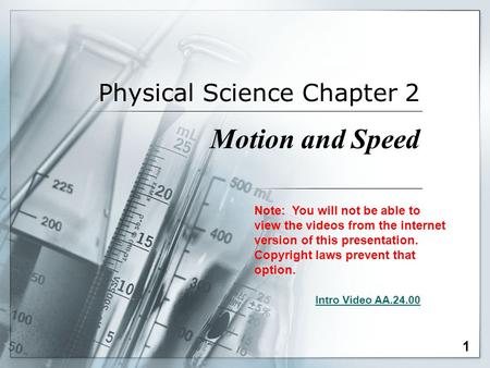 Physical Science Chapter 2