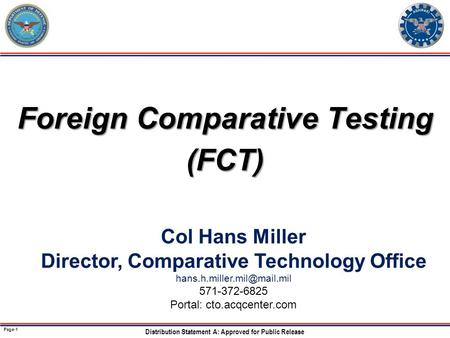 Foreign Comparative Testing (FCT)