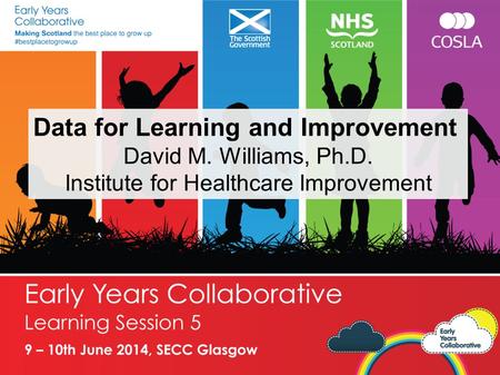 Data for Learning and Improvement David M. Williams, Ph.D. Institute for Healthcare Improvement.