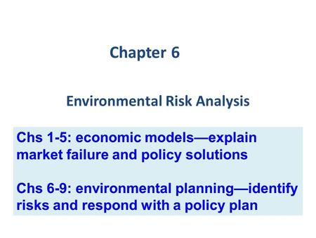 Environmental Risk Analysis