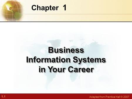 Business Information Systems in Your Career