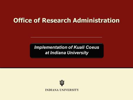 Office of Research Administration