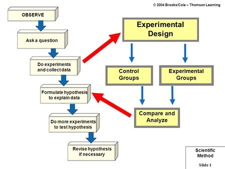 Slide 1 Scientific Method Do experiments and collect data Formulate hypothesis to explain data Do more experiments to test hypothesis Revise hypothesis.