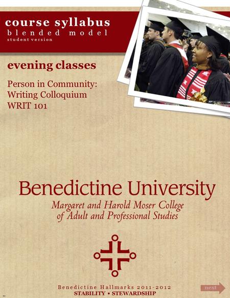 Homeaboutexpectationsresources course overview learning outcomes IDEA schedule & sessions course syllabus blended model student version next Cover evening.