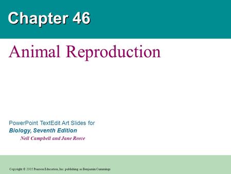 Chapter 46 Animal Reproduction.