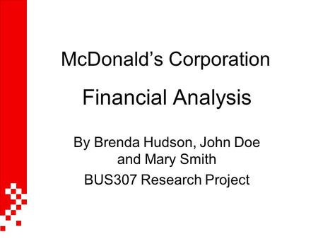 McDonald’s Corporation