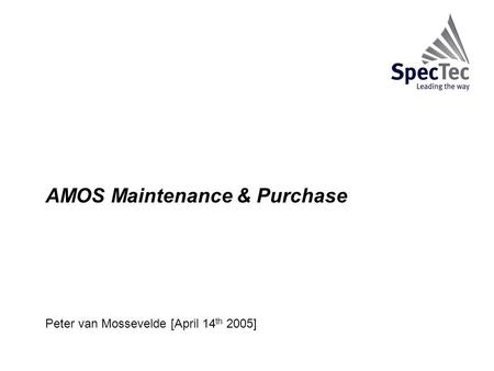 Peter van Mossevelde [April 14th 2005]