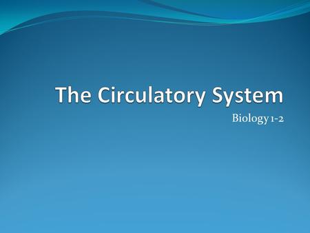 The Circulatory System