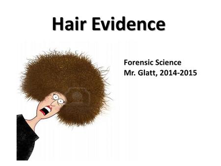 Hair Evidence Forensic Science Mr. Glatt, 2014-2015.