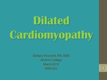 Dilated Cardiomyopathy