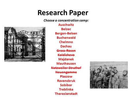 Choose a concentration camp: