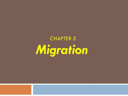 Chapter 3 Migration.