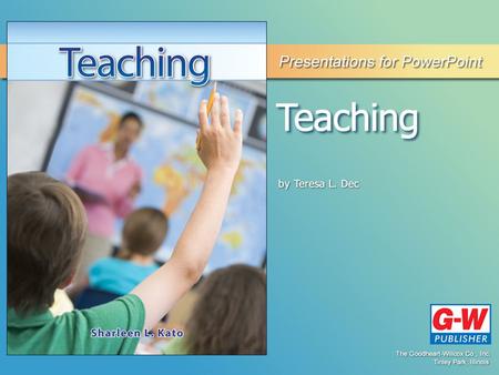 11 Planning for Instruction Permission granted to reproduce for educational use only.© Goodheart-Willcox Co., Inc. Planning for Instruction Teachers.