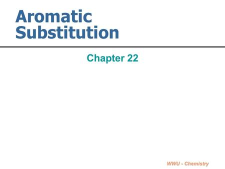 Aromatic Substitution