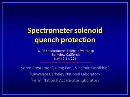 Spectrometer solenoid quench protection