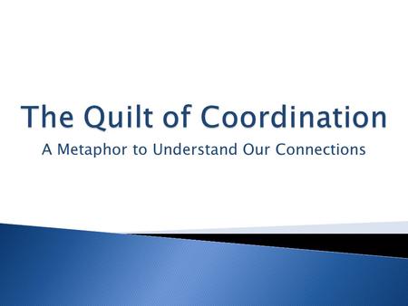 A Metaphor to Understand Our Connections.  Fabric of a Family  Pieces, sections and layers are interconnected ◦ Individual pieces of fabric ◦ Originally.