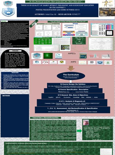 MAJOR REFERENCES Of Literature Review & Res Materiala (Sample the Major ) -Johali, E. A (2004) History of Health Professions Education in Saudi Arabia: