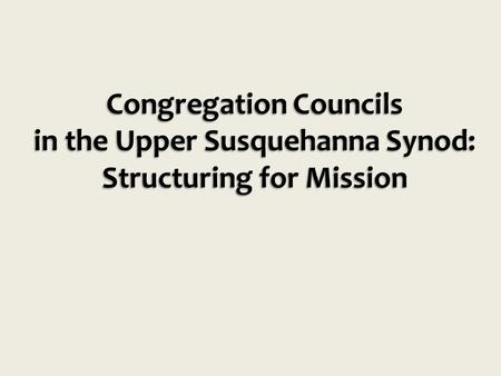 It is an insight of Lutheran theology that governance in the Church serves mission.  No single form of governance is essential or mandated by God or.