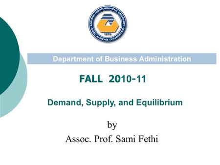 Department of Business Administration