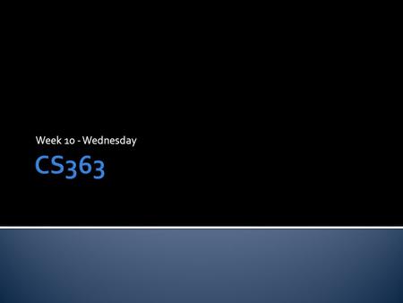 Week 10 - Wednesday.  What did we talk about last time?  Network basics.