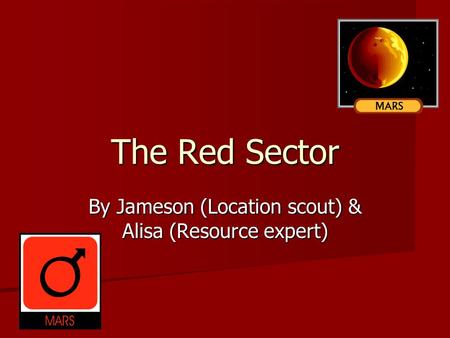 The Red Sector By Jameson (Location scout) & Alisa (Resource expert)