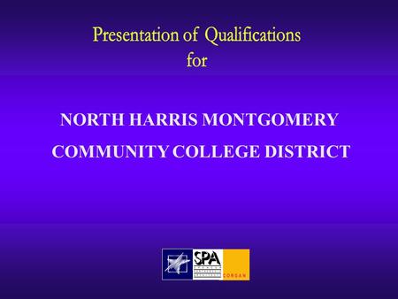 NORTH HARRIS MONTGOMERY COMMUNITY COLLEGE DISTRICT.