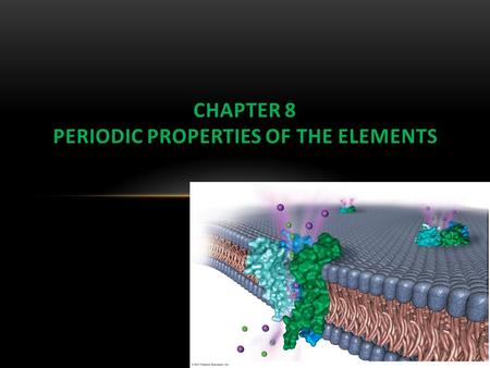 Chapter 8 Periodic Properties of the Elements