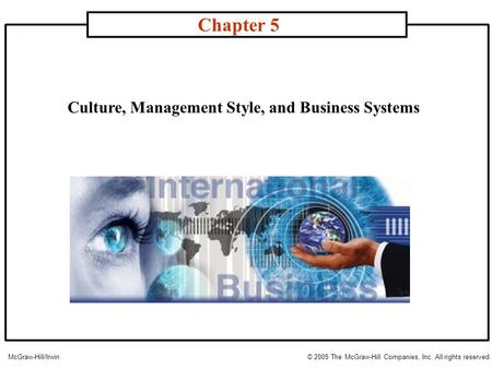 Culture, Management Style, and Business Systems