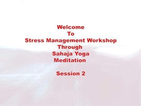 Stress Management Workshop