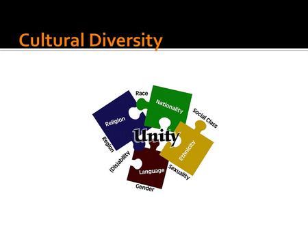 Cultural Diversity.