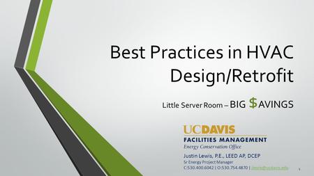 Best Practices in HVAC Design/Retrofit