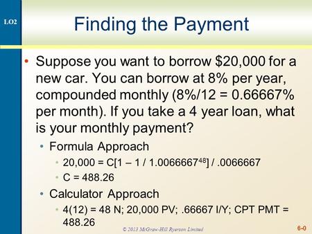 Finding the Payment on a Spreadsheet