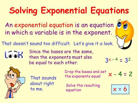 Solving Exponential Equations