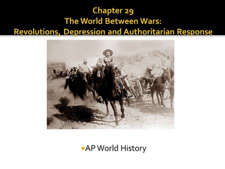  AP World History. o Postwar inflation occurred as governments printed new money instead of raising taxes o Art and science benefited from new ideas.