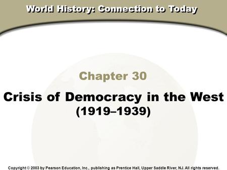 Crisis of Democracy in the West