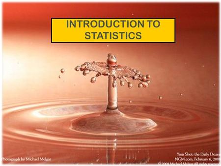 Introduction to Statistics