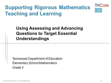 Supporting Rigorous Mathematics Teaching and Learning